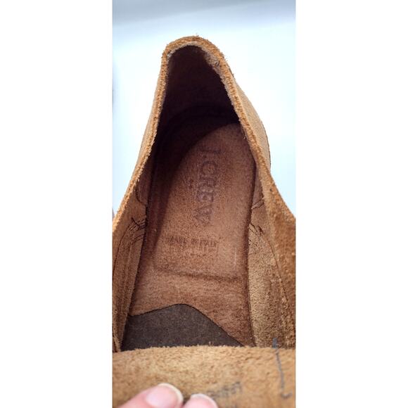 Vintage J. Crew Italian Leather Oxford Mens Shoes Camel Brown Size 8 - Picture 7 of 12